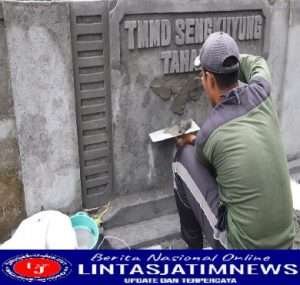 Satgas TMMD Kodim 0732/Sleman Bangun Prasasti