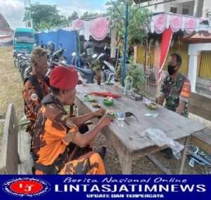 Ciptakan Keamanan dan Kemanunggalan, Babinsa Komsos dengan Pemuda Pancasila