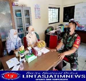 Silahturahmi Babinsa Danukusuman dengan Istansi Terkait di Wilayah Binaannya