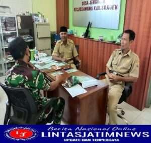 Jalin Silaturahmi, Babinsa Gelar Komsos Bersama Perangkat Desa