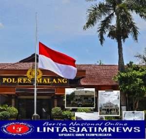 Menjelang 40 Hari Peristiwa Kanjuruhan, Polisi di Malang Kibarkan Bendera Setengah Tiang