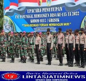 Hadiri Penutupan TMMD ke-115, Kapolres Gresik Puji Dedikasi Kinerja Kodim 0817/Gresik