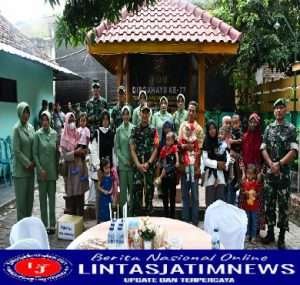 Peringati Hari Pahlawan, Dandim 0802/Ponorogo dan Ketua Persit KCK Cab. XVI Dim Ponorogo Gelar Baksos