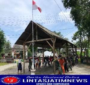 Kekompakan Anggota Posramil Kasreman Gotong -Royong Bersama Masyarakat