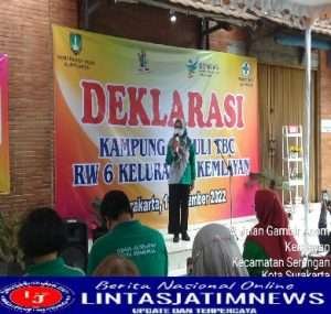 Babinsa Kemlayan Hadiri Deklarasi   Kampung Peduli TBC