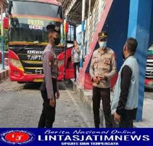 Ops Puri Agung 2022, Polresta Sidoarjo Optimalkan  Patroli Terminal Bus Purabaya