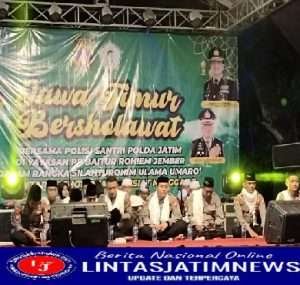 Lantunan Sholawat Polisi Santri Polda Jatim Menggema di Jember