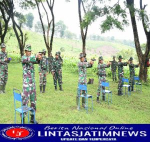 Kodim 0802/Ponorogo Gelar Latihan Menembak Senjata Ringan TW IV Tahun 2022