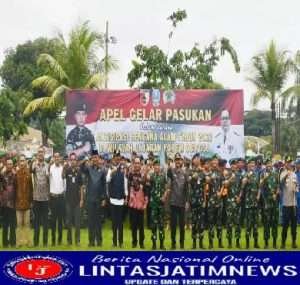 Antisipasi Bencana Alam, Dandim 0801/Pacitan Hadiri Apel Gelar Pasukan di Madiun