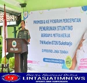 Babinsa dan Pasiter se Solo Raya mengikuti Sosialisasi dan KIE Program Penurunan Stunting di Kodim 0726/Sukoharjo