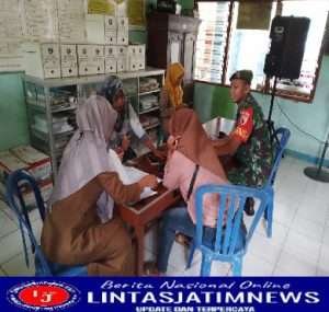 Komsos sarana  komunikasi Babinsa Posramil 0805/19 Kasreman  di Wilayah