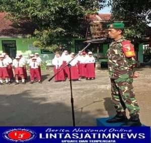 Babinsa Koramil 01/Ngawi Jadi Irup Di SDN Prandon 2