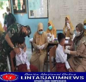 Babinsa Jetiskarangpung Dampingi Program BIAS