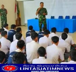 Koramil Sambi Datangi SMK 1 Sambi Gelorakan Wasbang