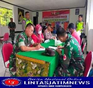 Peringati HUT Korem 081/Dsj Ke-49, Kodim 0801/Pacitan Menggelar Bakti Sosial Donor Darah