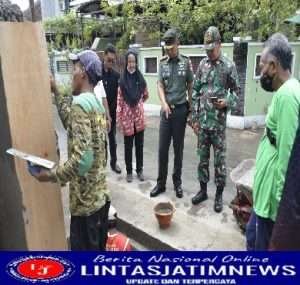 Yakinkan Sesuai Target, Dandim 0735/Surakarta Sidak Karya bakti Daerah Tahap VII  di Wilayah Kelurahan Sumber