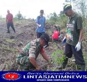 Jaga Kelestarian Alam Babinsa Tanam Pohon