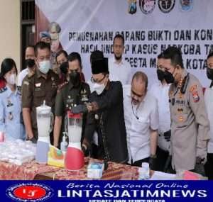 War on Drugs, Polresta Malang Kota Musnahkan BB Narkoba Libatkan Tim Penguji dari BNN