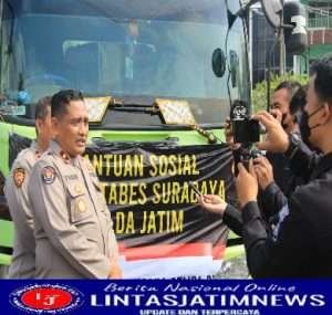 Peduli Kemanusiaan, Polrestabes Surabaya Kirim Paket Sembako Ke Cianjur