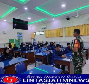 Babinsa Pengasih Berikan Latihan Dasar Kepemimpinan Siswa