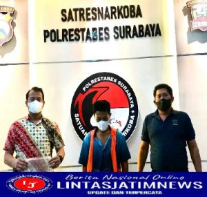 Kurir Narkoba Diamankan Satresnarkoba Polrestabes Surabaya