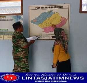 Untuk Mengetahui Situasi Wilayah, Babinsa Koramil Kendal Laksanakan Pul Data Ter di Desa Binaannya