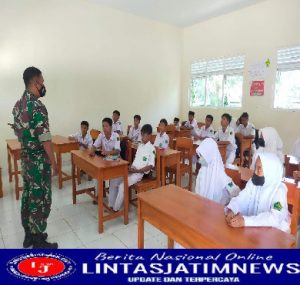 Serda Slamet Berikan Wawasan Kebangsaan Kepada Siswa- Siswi SMPN 1 Sine