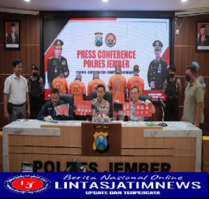 Polres Jember  Berhasil Amankan 5 Tersangka  Kasus Peredaran Narkoba