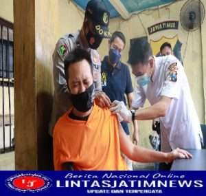 Polresta Mojokerto Gelar Vaksinasi di Rutan, Puluhan Tahanan Divaksin Booster