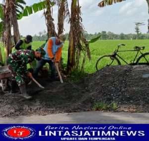 Kerja Nyata, Babinsa Koramil Kedunggalar Karya Bakti Bersama Warga Binaan