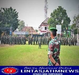 Jaga Netralitas TNI, Anggota Kodim 0726/Sukoharjo laksanakan Apel dan Pengarahan Pam Pilkades dari Dandim 0726/Sukoharjo