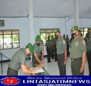 Dandim 0802/Ponorogo Pimpin Laporan Korps Sertijab Danramil dan Perwira Staf