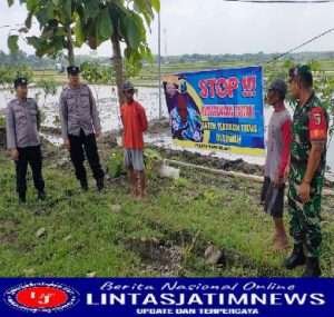 Babinsa Koramil Karangjati Beserta Bhabinkamtibmas Himbau Stop Pemasangan Jebakan Tikus Dengan Listrik