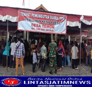 Tertib dan Lancar, Babinsa Temon Bersama Aparat Terkait Gelar pengamanan Pilkades