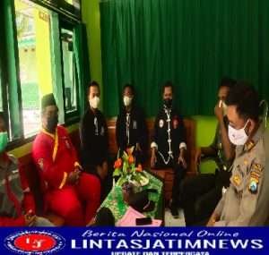 Pemantaban Harkamtibmas, Jajaran Polres Nganjuk Ajak Komunikasi Pengurus Perguruan