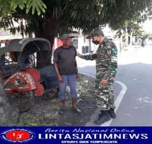 Tukang Becak Tak Luput Dari Sasaran Komsosnya Serka Sugiyono