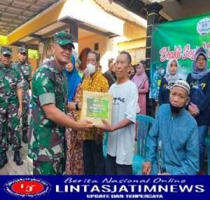Memperingati Hari Juang TNI AD ke-77 Dan HUT Kodam V/Brawijaya, Kodim 0801/Pacitan Mengadakan Bhakti Sosial.