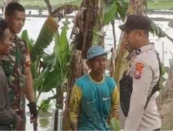 Sangat Berbahaya, Babinsa Bringin dan Bhabinkamtibmas Larang Warga Pasang Jebakan Tikus Listrik Di Sawah
