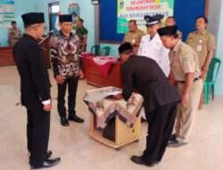 Babinsa Koramil 0801/06 Bandar Hadiri Pelantikan Dan Pengambilan Sumpah Jabatan Perangkat Desa