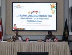 Jelang Perayaan Nataru, Polres Pasuruan Gelar Lat Pra Ops Lilin Semeru 2022