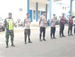 Wujud Sinergitas, Koramil 0801/01 Pacitan Bersama Polsek Pacitan Lakukan Pengamanan Sepak Bola