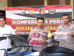 Polres Tanjung Perak Ungkap Kasus Pencurian Kabel Telkom, Tiga Tersangka Berhasil Diamankan