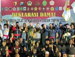 Bersama Polres Gresik, Perguruan Pencak Silat Gelar Deklarasi Damai