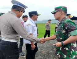Tinjau Pengamanan Natura, Dandim Pacitan Bersama Forkopimda Sambut Kedatangan Tim Dari Polda Jatim