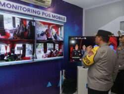 Sapa Petugas Pam Melalui Monitoring Pos Mobile,Waka Polda Jatim Minta Antisipasi Kepadatan Lalin di Lamongan