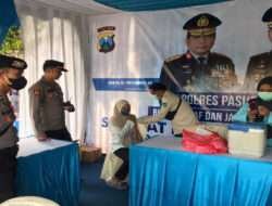 Polres Pasuruan Kota Sediakan Layanan Vaksinasi Presisi di Pos Pam Nataru