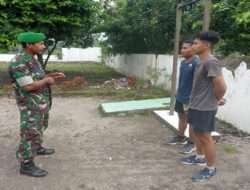 Anggota Koramil Geneng Berikan Pembinaan Kepada Pemuda Yang Akan Mendaftar Prajurit TNI