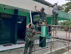 Benahi Pangkalan, Koramil 0830/06 Benowo Wujudkan Kebersihan dan Kenyamanan