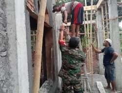 Peduli Sarana Tempat Ibadah, Babinsa Bantu Bangun Masjid