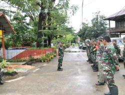 Danramil 10/PNK Pimpin Kerja Bakti Bersama Staf Kel. Tello Baru di Lokasi Lorong Wisata